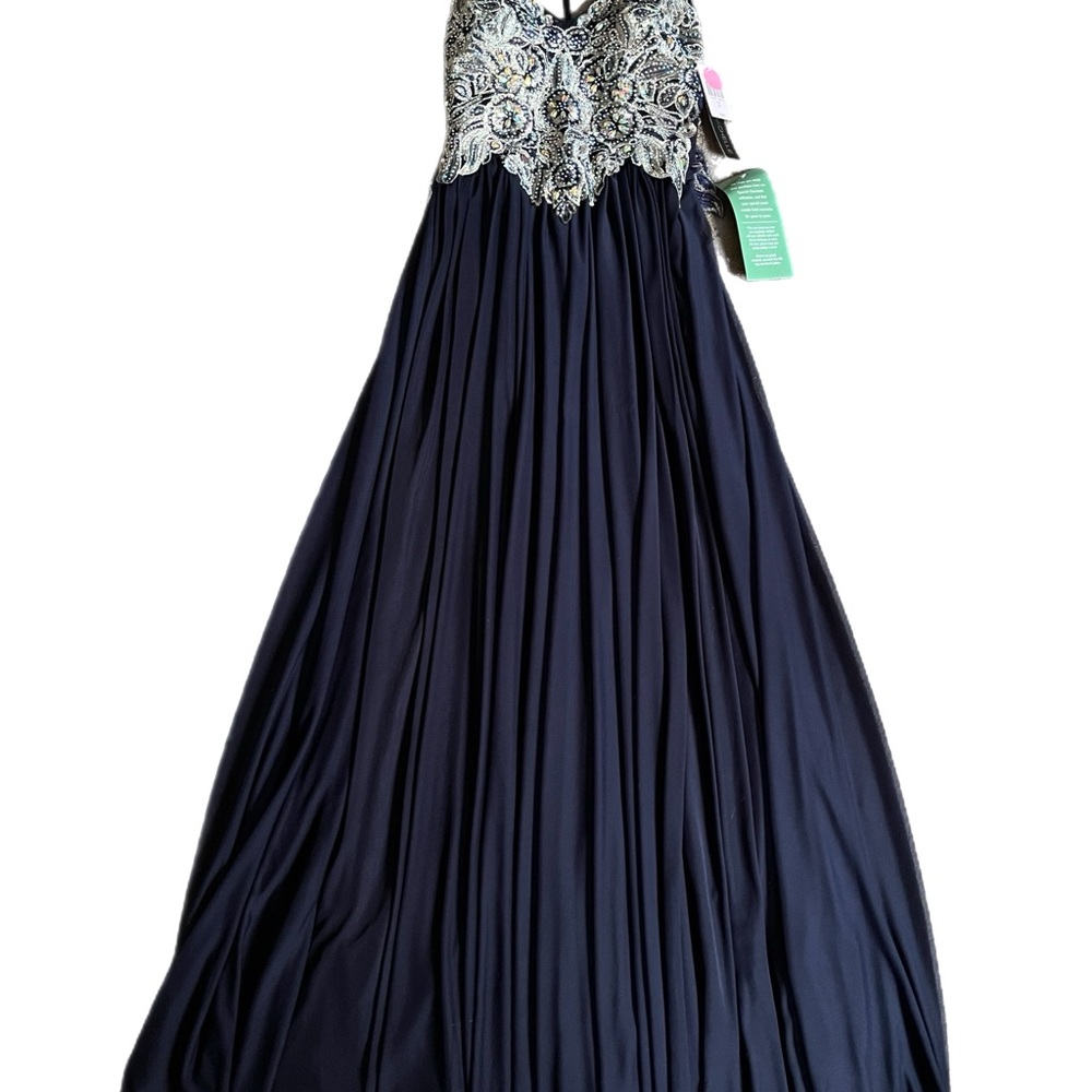 Elegant Navy Evening Gown